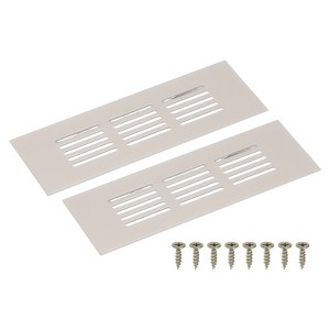 Unique Bargains Aluminum Alloy Cabinet Wardrobe Shoe Closet Rectangle Louvered Ventilation Grilles 2 Pcs - 1 of 4