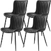 UNISOAR Dining Chairs Set of 2/4, Modern Armless Side Chairs Faux Leather Cushion Seat  for Home, Kitchen, Living Room, Bedroom, Restaurant - 3 of 4