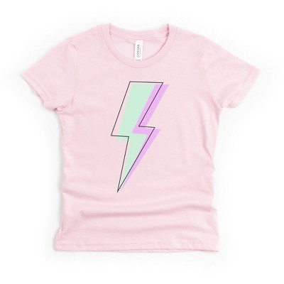 The Juniper Shop Layered Lightning Bolt Girls Short Sleeve Tee