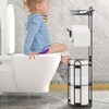 YIGII- toilet paper holder bracket, metal rust proof tissue roll floor bracket, bathroom storage - 4 of 4