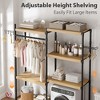 28"/30" Double Row Over Washer and Dryer Shelves, Freestanding 5 Tiers Laundry Room Storage and Organizer Standing Shelf - 3 of 4