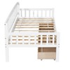 NicBex Twin Size Modern Pine Daybed with 2 Storage Drawers and Bedside Guardrail for Bedroom and Living Room - 3 of 4
