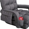 Foldable Lazy Sofa, Floor Chair With Pillow, Detachable Seat Cushion, 6 Adjustable Angle Folding Floor Chair Bed For Living Room, Bedroom - 2 of 4