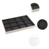 Unique Bargains PU Leather Black Jewelry Organizer Trays with Removable Dividers - 2 of 4