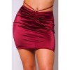 Slickblue Reversible Ruching Satin Waist Tie Mini Skirt – Color & Size Options – Chic & Versatile for Any Occasion - 2 of 4