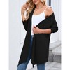 Women's Open Front Cardigan Shirt Casual Long Sleeve Lightweight Sweater Cardigan - 2 of 4