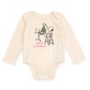 PEANUTS Snoopy Christmas Baby Bodysuit, Pants and Velour Santa Hat 3 Piece Outfit Set Newborn to Infant - 2 of 4