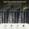 Outdoor Storage Shed, Resin Shed with Floor & Lockable Doors, All Weather Plastic Sheds with Window Dark Grey - 4 of 4
