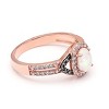Chocolate Rose Gold Plated White Fire Opal Engagement Ring Women Ginger Lyne Collection (7) - 4 of 4