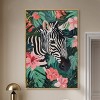 Art Remedy Zebra Hidden in Tropics Tropical Jungle Animals Wall Art Framed - 2 of 4