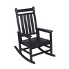 FURNIinspire Patio Accent Chairs Outdoor Rocking Chair, Oversized Rocking Chair, All Weather Resistant Porch Rocker, Black, 35.04"*25.9"*41.34" - 4 of 4