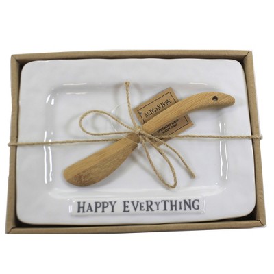 Tabletop 6.5" Happy Everything Plate Party Dips Gathering Spreader Brownlow Gifts  -  Serving Platters