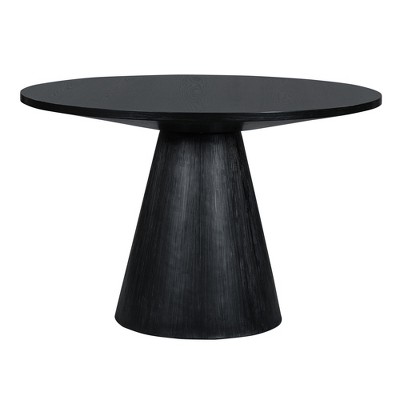 NicBex 46.5 Inch Round Dining Table,Modern Kitchen Table with MDF Tabletop for 4 Person,Living Dining Room,Black