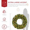 Best Choice Products 36in Pre-Lit Christmas Wreath w/Berries & Pinecones, Large Artificial Indoor/Outdoor Decor, Plug-in - 3 of 4