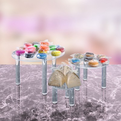 Glossy Clear Acrylic Round Riser Display Set