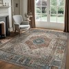 Abynow Medallion Diamond Distressed Rustic Indoor Area Rug - 4 of 4