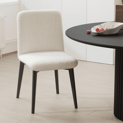 Lirago Dining Chairs with Wood Legs (Set of 2) 23*18.5 White