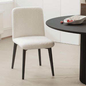 Lirago Dining Chairs with Wood Legs Set of 2 White 23x18.5 - 1 of 4