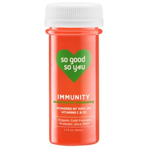 So Good So You Immunity Watermelon Strawberry Organic Probiotic Shot - 1.7 fl oz - 1 of 4