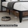 Full Bed Frame, Storage Headboard with Charging Station, Solid Metal Frame, Noise Free, No Box Spring Needed - 4 of 4