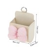 Unique Bargains 1 Pcs Car Trash Can Hanging Trash Bin 3.5" Length 2.0" Width 4.3" Height Pink Beige Faux Leather - 3 of 4