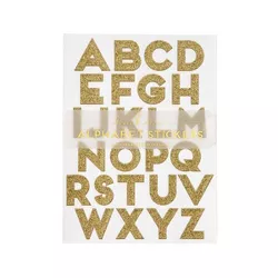 Meri Meri Gold Glitter Alphabet Sticker Sheets (Pack of 10)