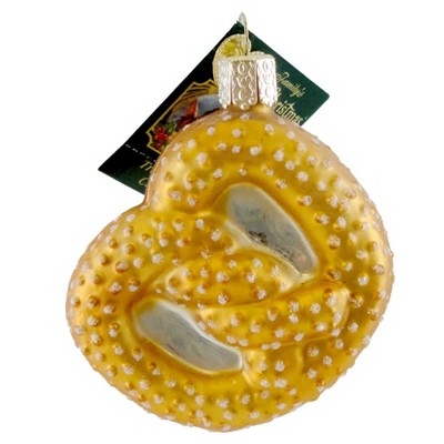Old World Christmas 3.0 Inch Pretzel Glass Ornament Glitter Salted Tree Ornaments