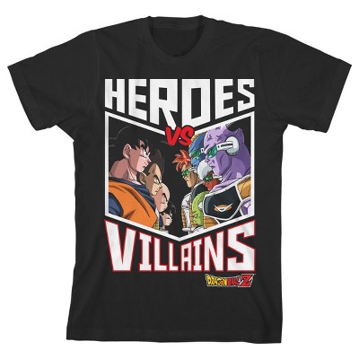 Dragonball Z Heroes vs. Villains Boys' Black Short-Sleeve T-shirt-XL