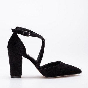 Sina - Black Velvet High Heels | Forever & Always Shoes - 1 of 4