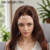 Unique Bargains Women's Straight Long Hair Wig 4x4in 180 Real Human Hair Deep Brown 1 Pc - 4 of 4