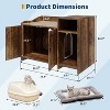Cat Litter Box Enclosure Furniture, Hidden Litter Box Cabinet, Indoor Wooden Cat Washroom with Storage Shelf, Dog-Proof Pet House, Side Table - 3 of 4