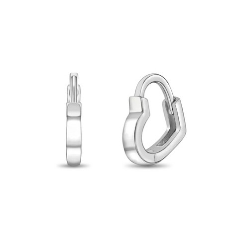 Sterling Silver Hoop Earring - Silver : Target