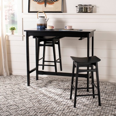 Colbie Black 3-Piece Pub Set with Wooden Legs