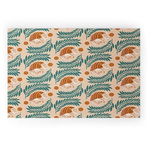 Jessica Molina Sleepy Armadillo Burnt Orange 36" x 24" Welcome Mat - Society6 - 1 of 3