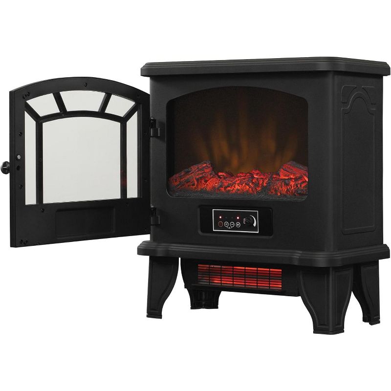 Duraflame 10.75" D x 21" W x 23" H Freestanding Infrared Electric Fireplace Stove - Black, 2 of 4