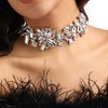 SOHI Women's Crystal Silver Chunky Crystal Choker Necklace - 4 of 4