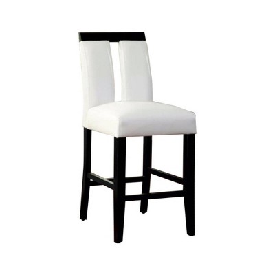 Set of 2 Contemporary Barstools White/Black - Benzara