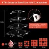 4 Tier Clear Acrylic Dessert Tower, Holds 52 Cupcakes, 7-Color Light Effects for Parties, Weddings, Birthdays & Celebrations - 4 of 4