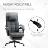 Resenkos Home Office Chair Computer Chair,Reclining Office Chair Rolling Swivel Chair Footrest Linen-Feel, Dark Grey - 3 of 4