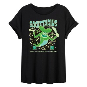 Women's - SpongeBob SquarePants - Flying Dutchman Sagittarius Brave Adventurous Impatient Oversized Graphic T-Shirt - 1 of 4