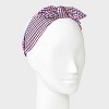 Americana Plaid with Tails Top Knot Headband - Red/White/Blue - 2 of 3