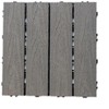 Wood Plastic Composite Patio Deck Tiles,DIY Interlocking Decking Tiles, Indoor Outdoor (11 pack, 12" x 12") - 2 of 4