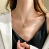 Elegant Rose Gold Jewelry Set, Fashionable Black Jewelry Sets for Women, Necklace and Earring Sets, Chic Earrings + Necklace Set for Women - 4 of 4