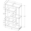 TOAOTBNBO 5 Tier Glass Bookcase with Polished Chrome, Tall Storage Bookshelves for Multipurpose Living Room Narrow Display Book Shelf - 3 of 4