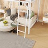 Ridstar 82.7 in. W Queen Size Metal Loft Bed with Ladder & Storage Shelves for Kids & Teens-White - 4 of 4
