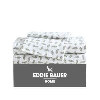 Eddie Bauer Laurel Leaves Green King Sheet Set