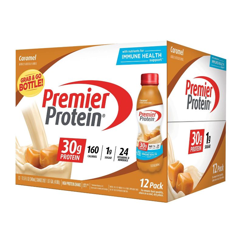 Premier Protein Nutritional Shake - Caramel - 11.5oz/12ct, 1 of 6