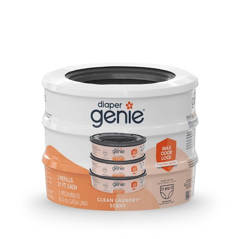 Diaper Genie Diaper Disposal Pail System Refill Clean Laundry 3pk Target
