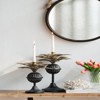 SEVOBAL Bathroom Vanity Mirrors Modern Circle Mirror with Rope Strap Easy-to-Clean Clear and Crisp Viewing, Black Silver, 19.5"*1.8"*19.5" - 3 of 4