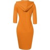 Clearlove Women's Casual Pocket Slim Pullover Maxi Hoodie Dress - 3 of 4